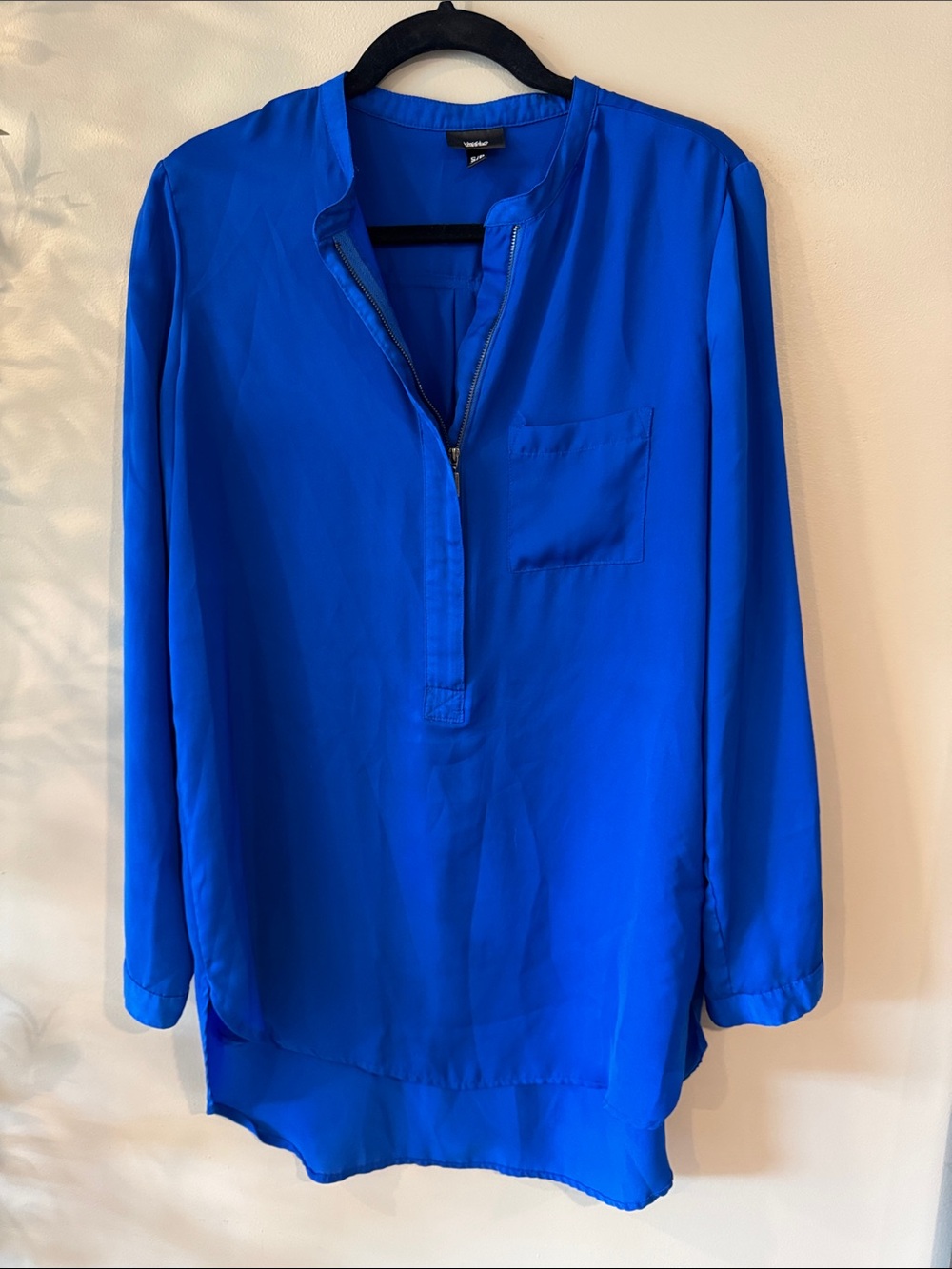 Mossimo Supply Co. Royal Blue Zip-Front Tunic
